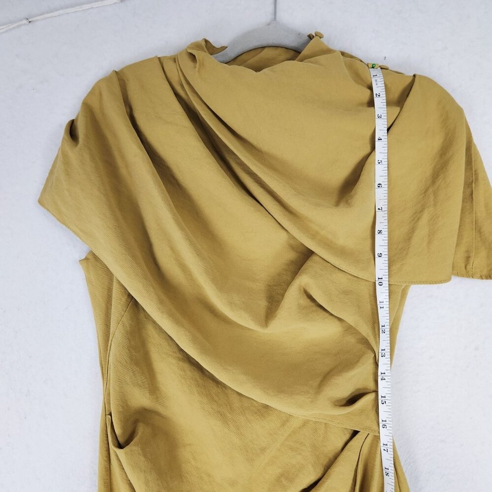 ASOS Mustard Yellow Draped Maxi Gown - Picture 6 of 15